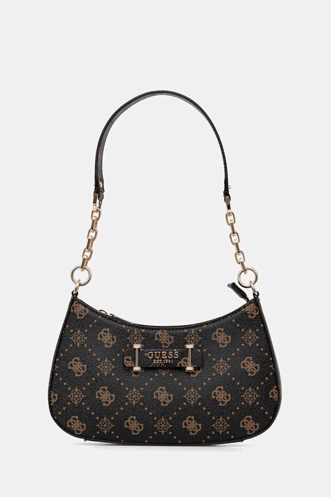 Τσάντα Guess CARRIE χρώμα: καφέ, HWGP98 98180