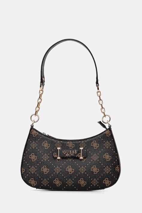 Τσάντα Guess CARRIE χρώμα: καφέ, HWGP98 98180