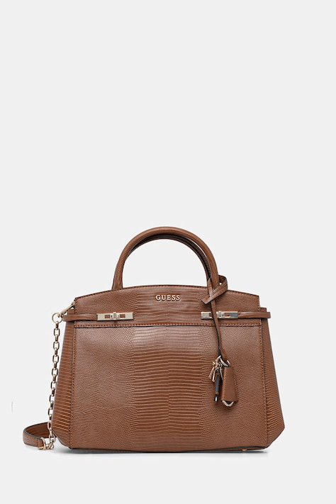 Τσάντα Guess MELINDA χρώμα: καφέ, HWKL99 33060