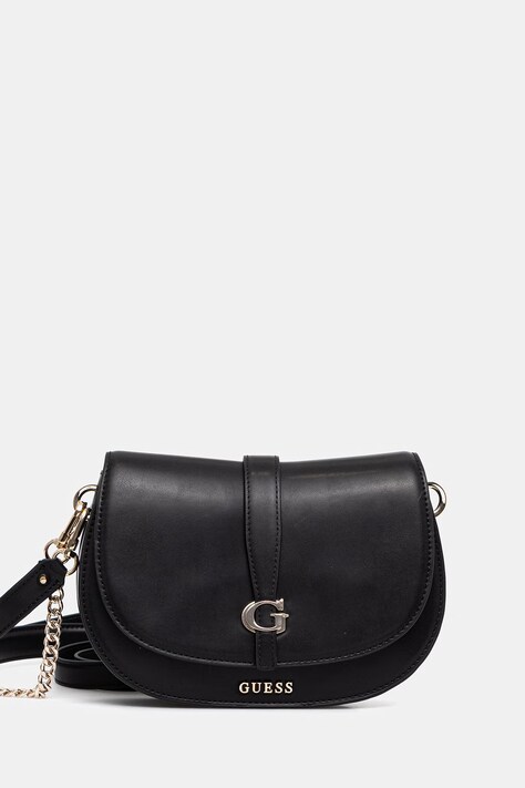 Τσάντα Guess CARRIE χρώμα: μαύρο, HWVG98 96200