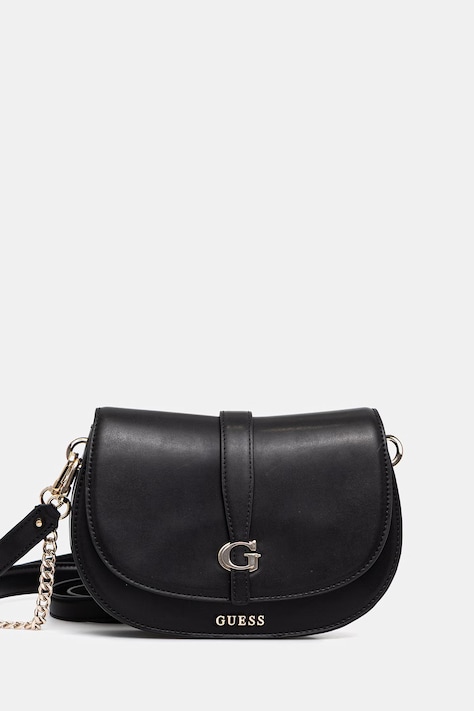 Τσάντα Guess CARRIE χρώμα: μαύρο, HWVG98 96200