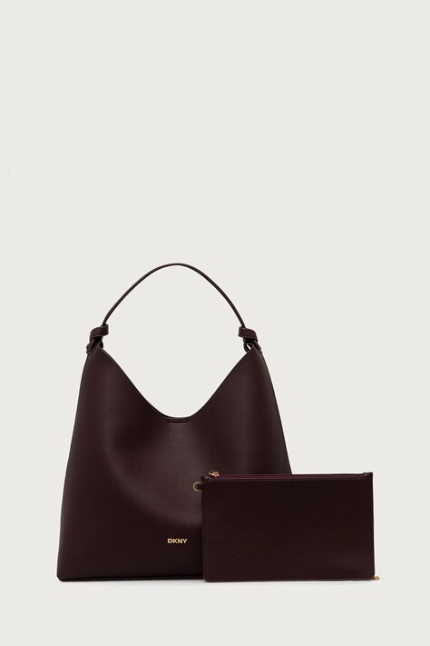 DKNY Torebka shopper damska z imitacji skóry bordowa R54CAO07