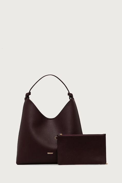DKNY Шопинг чанта дамска от имитация на кожа бордо R54CAO07