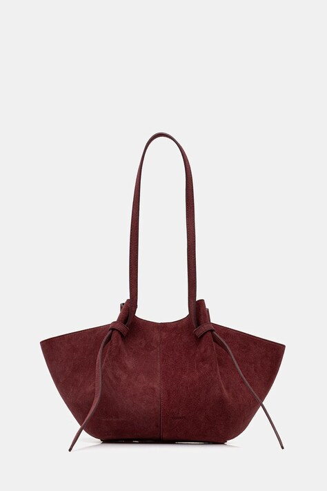 Yuzefi torebka zamszowa MOCHI kolor bordowy YUZCO-HB-MO-S024