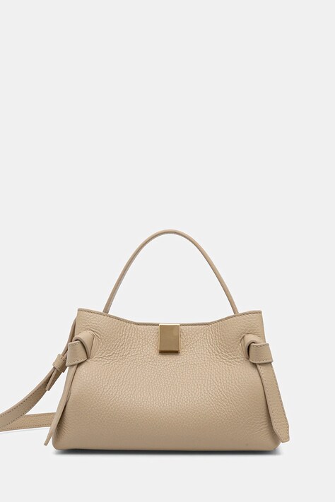 Yuzefi torebka skórzana GYOZA MINI kolor beżowy YUZRS26-HB-MGZ-L066