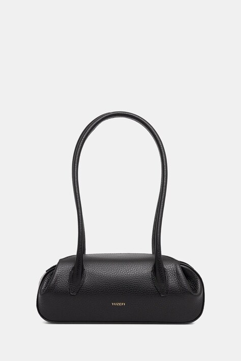 Yuzefi torebka skórzana OYSTER kolor czarny YUZRS26-HB-OSM-L034