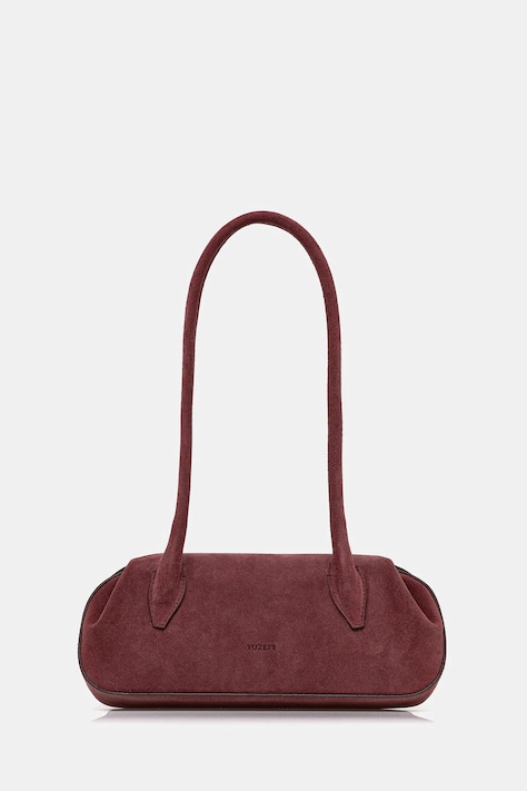 Yuzefi torebka zamszowa OYSTER kolor bordowy YUZRS26-HB-OSM-S024