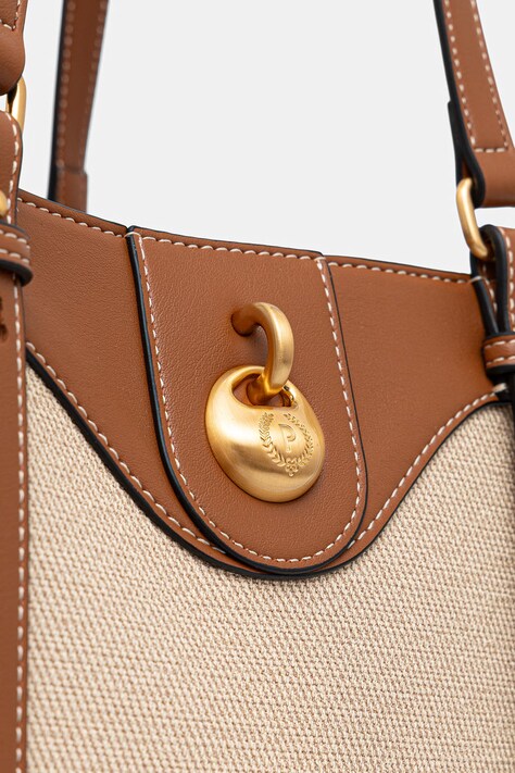 Τσάντα Pollini χρώμα: μπεζ, SC4535PP1 SD1