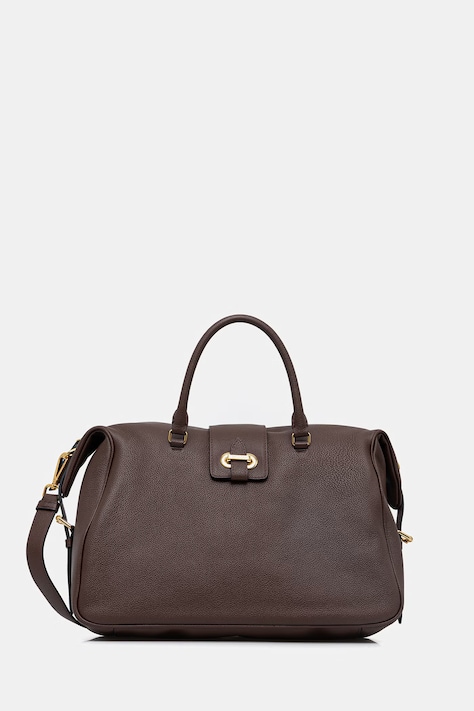 Pollini torebka skórzana kolor brązowy PC4432PP1 QC0