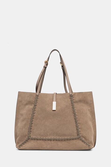 Pollini torebka tote damska zamszowa zielona PC4444PP1 QE1