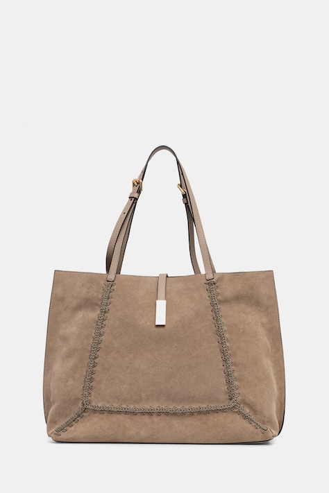 Pollini torebka tote damska zamszowa zielona PC4444PP1 QE1