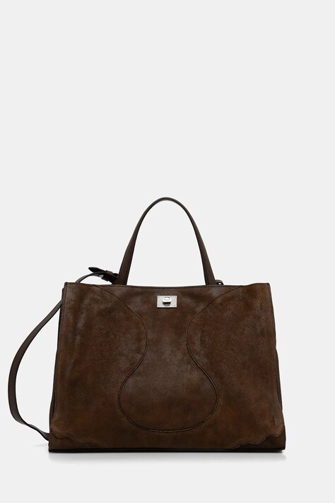 Τσάντα σουέτ ZADIG&VOLTAIRE χρώμα: καφέ, LWBA04322