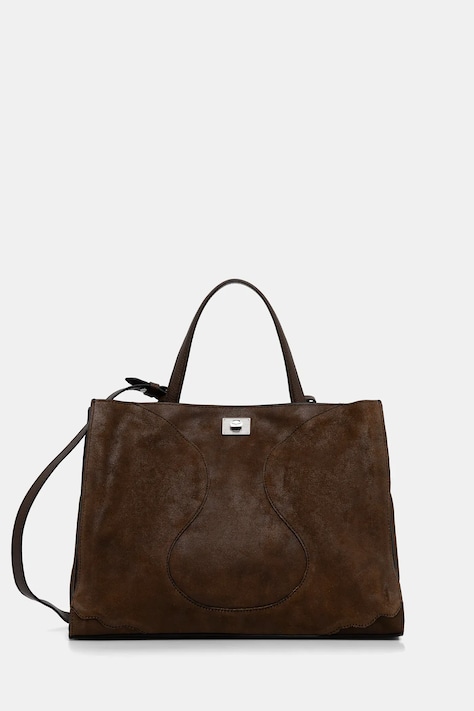 Τσάντα σουέτ ZADIG&VOLTAIRE χρώμα: καφέ, LWBA04322