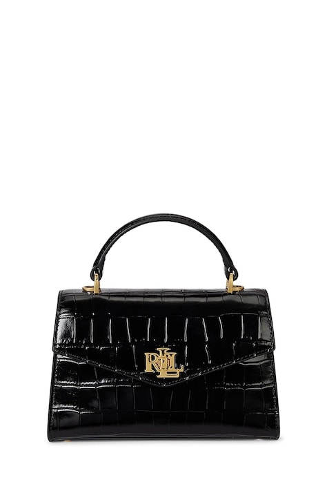 Lauren Ralph Lauren torebka skórzana kolor czarny 431974462