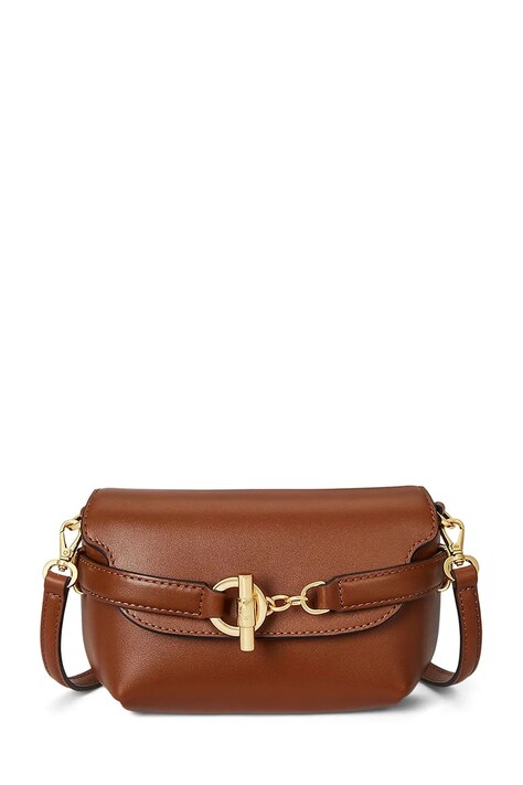 Lauren Ralph Lauren torebka skórzana kolor brązowy 431P04297