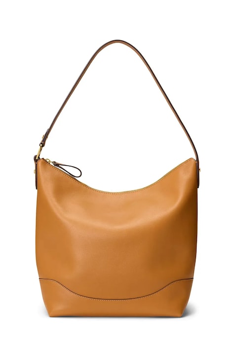 Lauren Ralph Lauren torebka skórzana kolor brązowy 431P03419