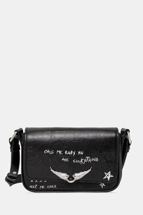 ZADIG&VOLTAIRE torebka skórzana kolor czarny LWBA04188