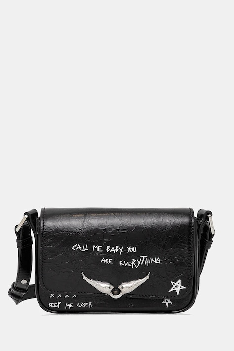 ZADIG&VOLTAIRE torebka skórzana kolor czarny LWBA04188