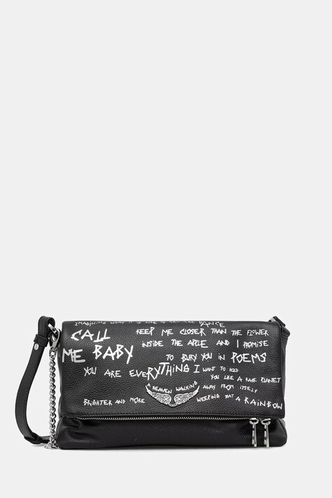 ZADIG&VOLTAIRE torebka skórzana kolor czarny LWBA04195