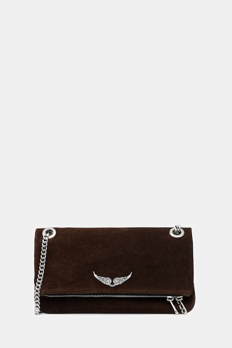 ZADIG&VOLTAIRE torebka zamszowa kolor brązowy LWBA04200