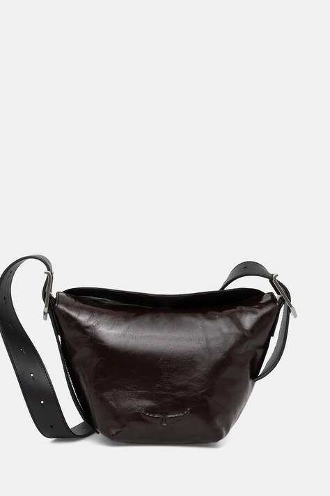 Δερμάτινη τσάντα ZADIG&VOLTAIRE χρώμα: καφέ, LWBA04182