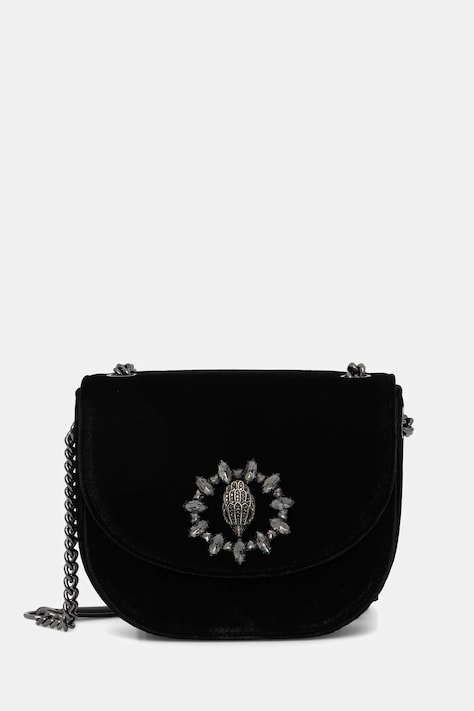 Kurt Geiger London torebka welurowa Chelsea kolor czarny 5365200789