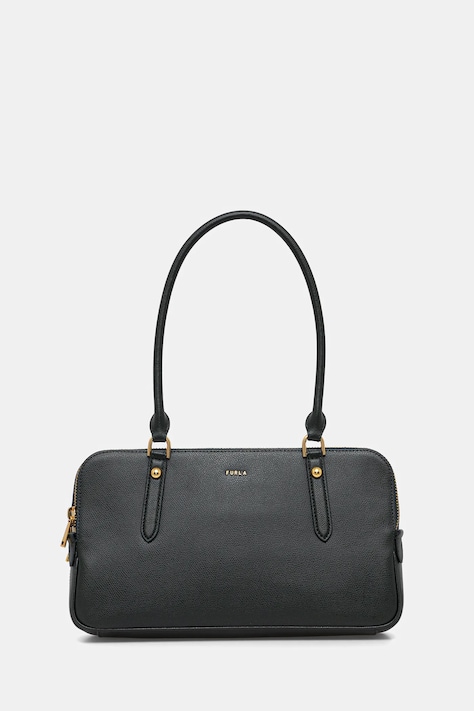 Furla torebka skórzana Giulia M Boston Bag kolor zielony WB01871 BX0460 4491S