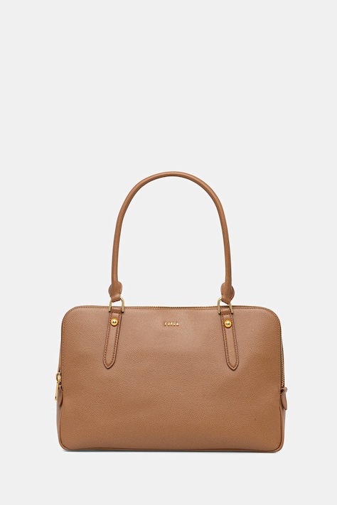 Furla torebka skórzana Giulia L Boston Bag kolor brązowy WB01872 BX0460 4557S