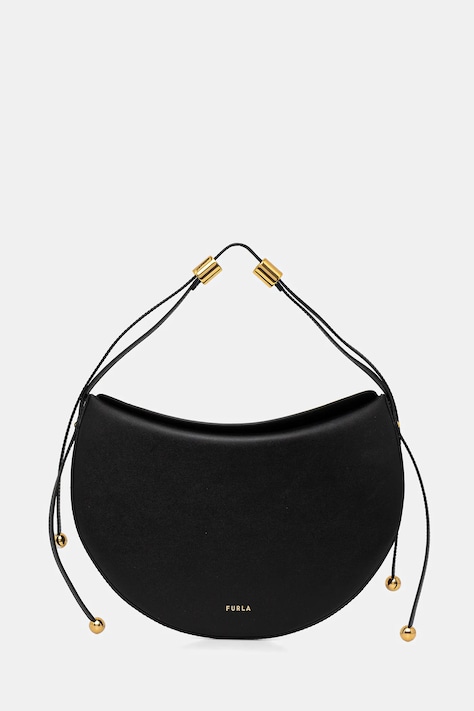 Furla torebka skórzana Moonstone M Shoulder Bag kolor czarny WB01868 BX3104 O6000