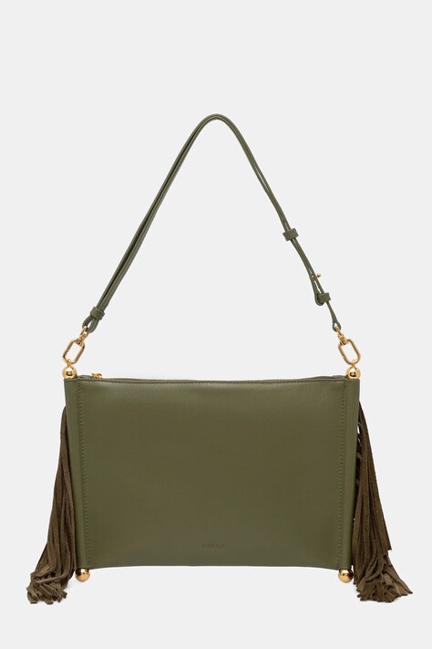 Furla torebka skórzana Sfera Soft mini kolor zielony WE00836 BX4332 4554S