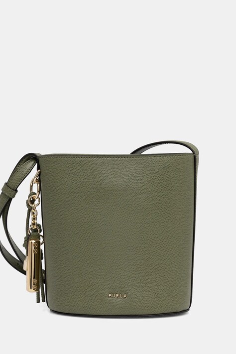 Furla torebka skórzana kolor zielony WE00859 ARE000 4555S