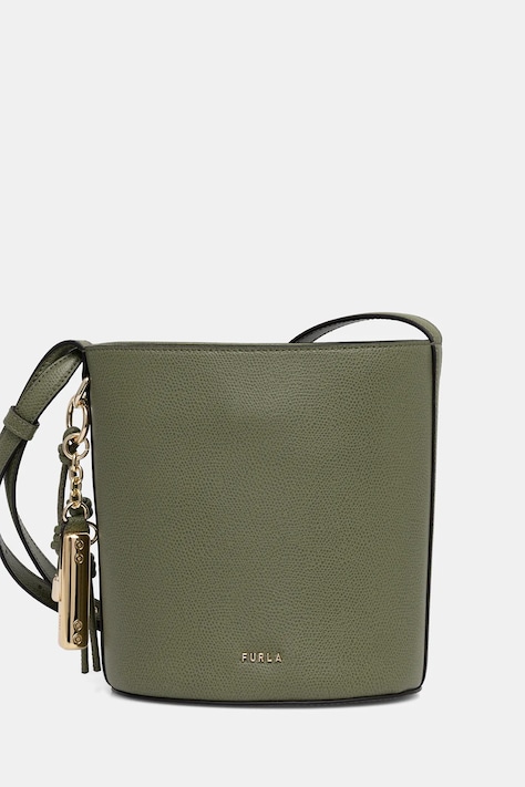 Furla torebka skórzana kolor zielony WE00859 ARE000 4555S