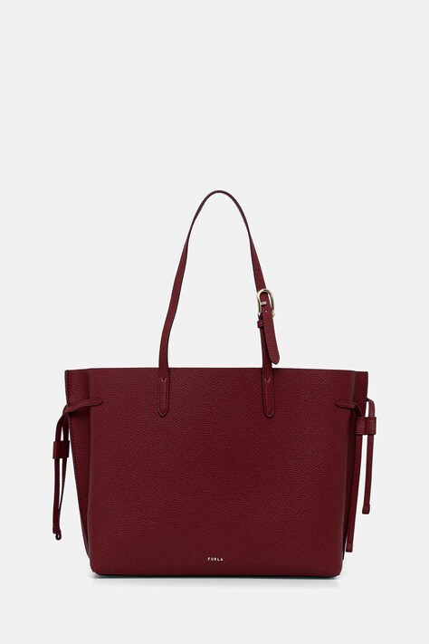 Furla torebka skórzana kolor bordowy WB02001 BX4329 4617S