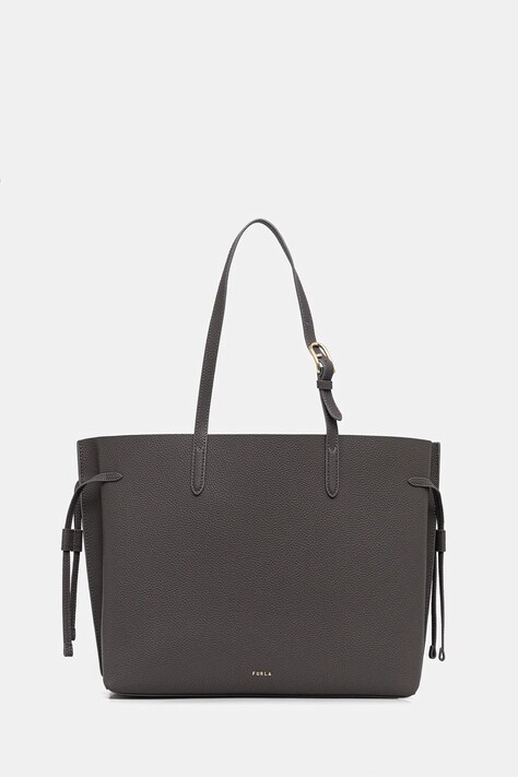 Furla torebka skórzana kolor szary WB02001 BX4329 4618S