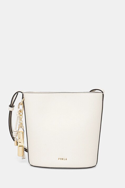 Furla torebka skórzana kolor beżowy WE00859 ARE000 PNN00