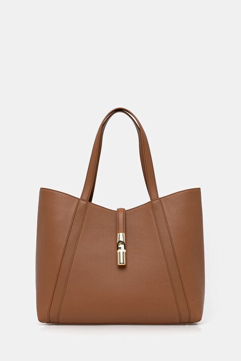 Furla torebka skórzana kolor beżowy WB01788 BX3353 RY000