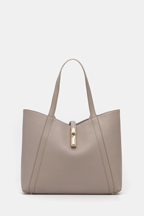 Furla torebka skórzana kolor beżowy WB01788 BX3353 4488S