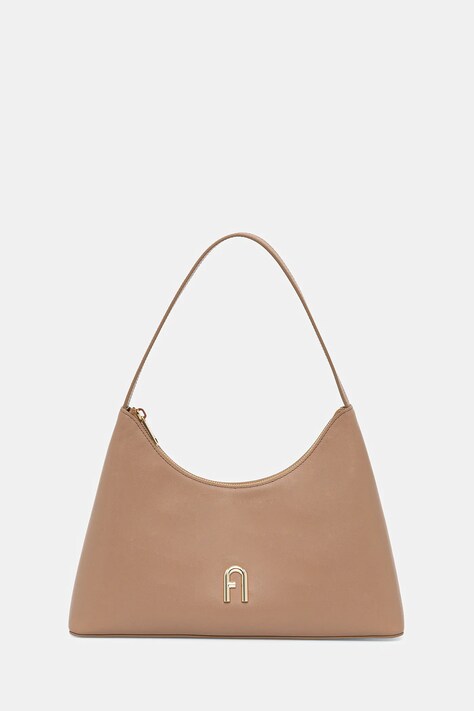 Furla torebka skórzana Diamente S Shoulder kolor brązowy WB00782 AX0733 4489S