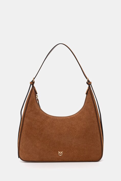 Pinko torebka zamszowa kolor brązowy 106167 A0F6