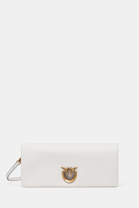 Pinko torebka skórzana kolor biały 106022 A0QO