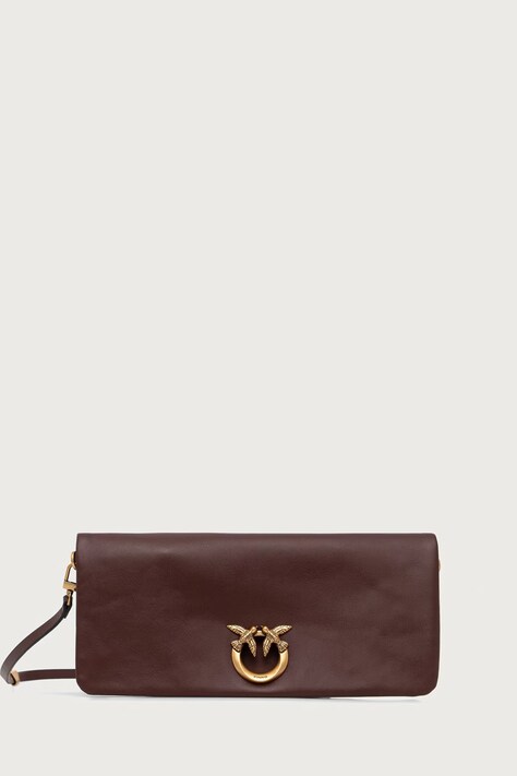 Pinko Torebka crossbody damska skórzana brązowa 106022 A0QO