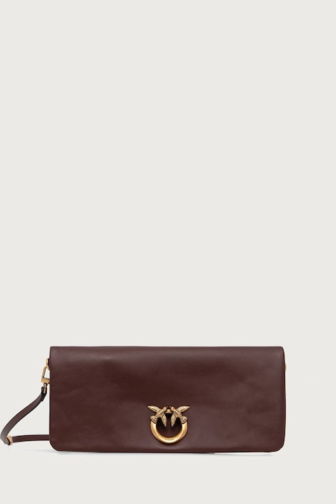 Pinko Torebka crossbody damska skórzana brązowa 106022 A0QO