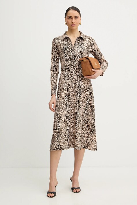 Pinko torebka zamszowa Horizontal kolor brązowy 106178 A0F6