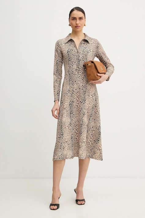 Pinko torebka zamszowa Horizontal kolor brązowy 106178 A0F6