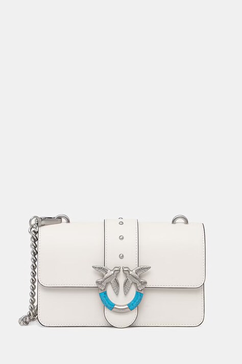 Pinko Χιαστί Γυναικεία δερμάτινη λευκή 106271 A0F1