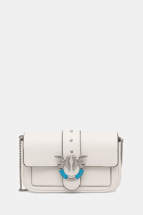 Pinko torebka skórzana kolor biały 106274 A0F1