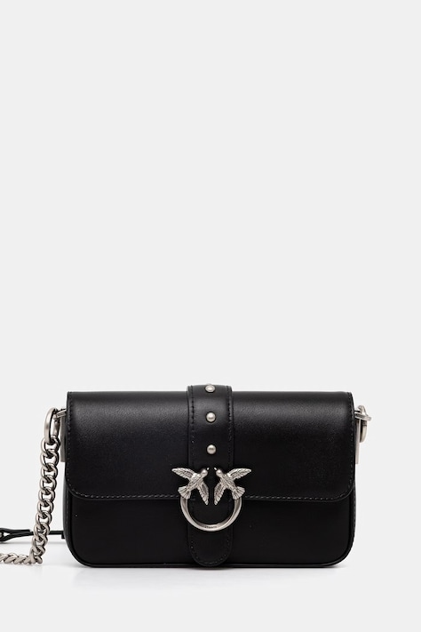 Pinko torebka skórzana kolor czarny 105353 A0QO