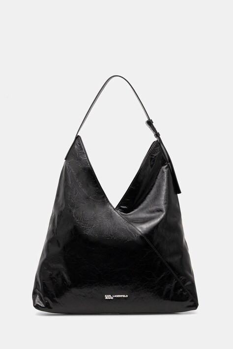 Karl Lagerfeld Jeans torebka skórzana kolor czarny B1W30184