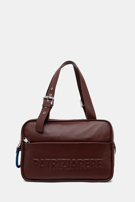 Patrizia Pepe torebka skórzana kolor brązowy 2B0125 L113F