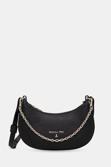 Patrizia Pepe torebka skórzana kolor czarny 8B0309 L001